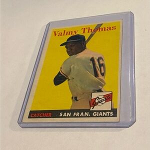 Valmy Thomas 1958 Topps Baseball card # 86 Vintage Collectible